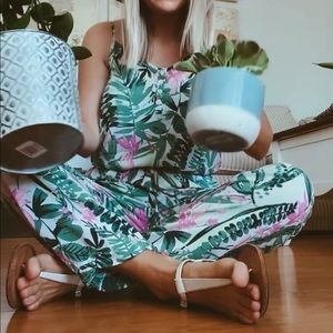 Tropical Patterned Jumpsuit